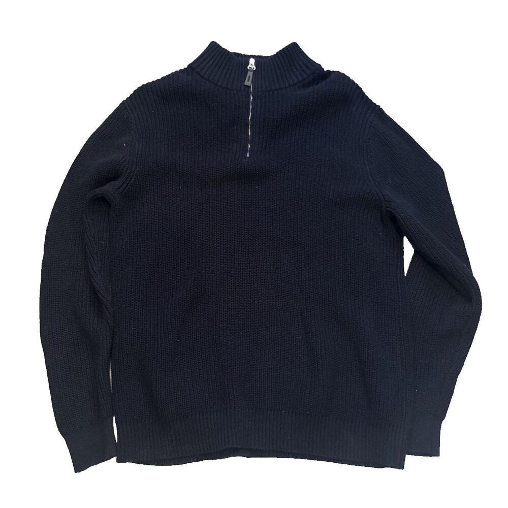 Men’s Old Navy 1/4 Zip Medium Tall Sweater Cotton Black